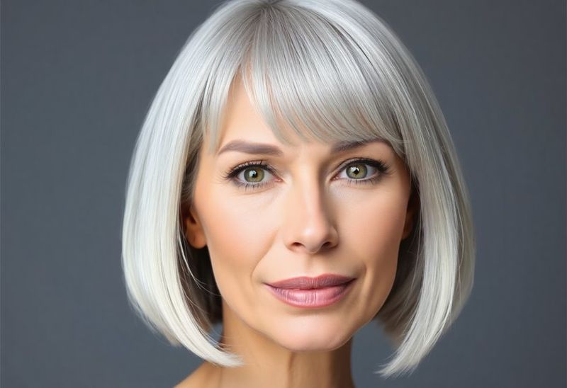 Blunt-Cut Geometric Bob