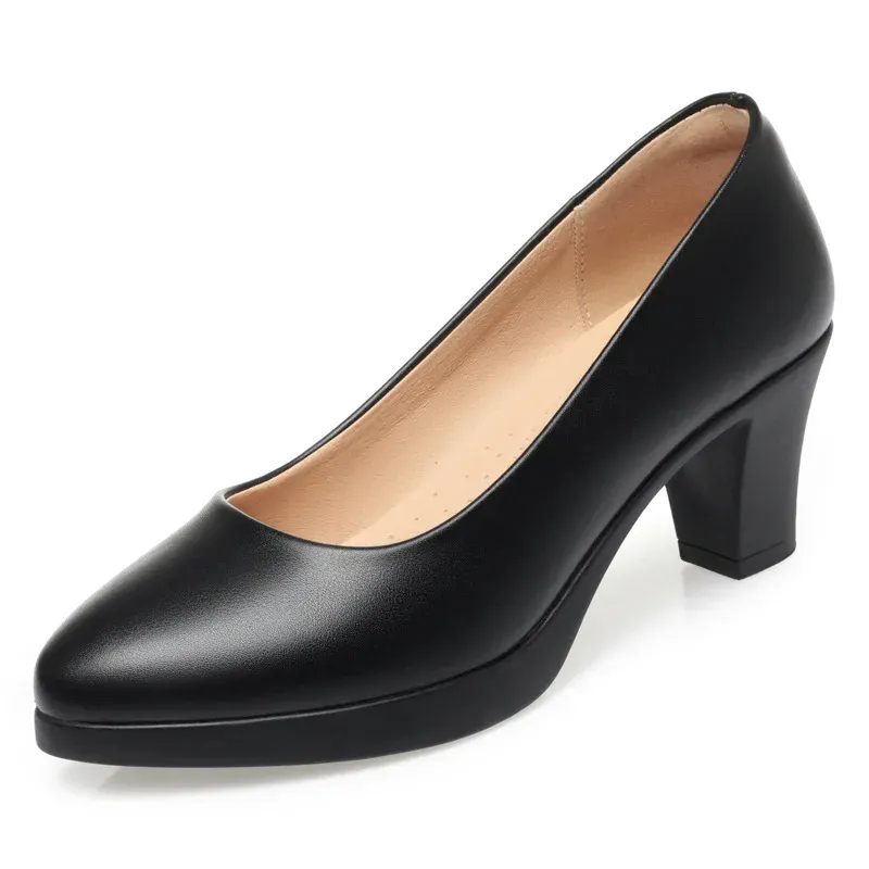 Modern Block Heel Pumps