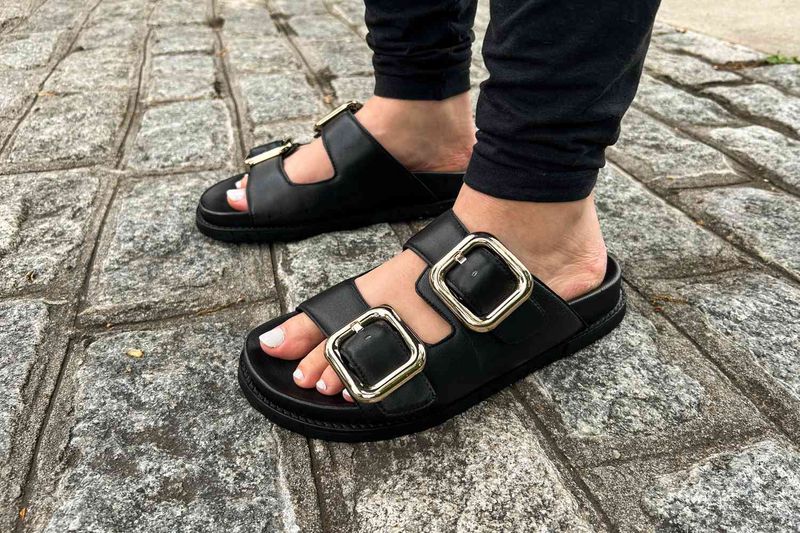 Minimalist Leather Slides