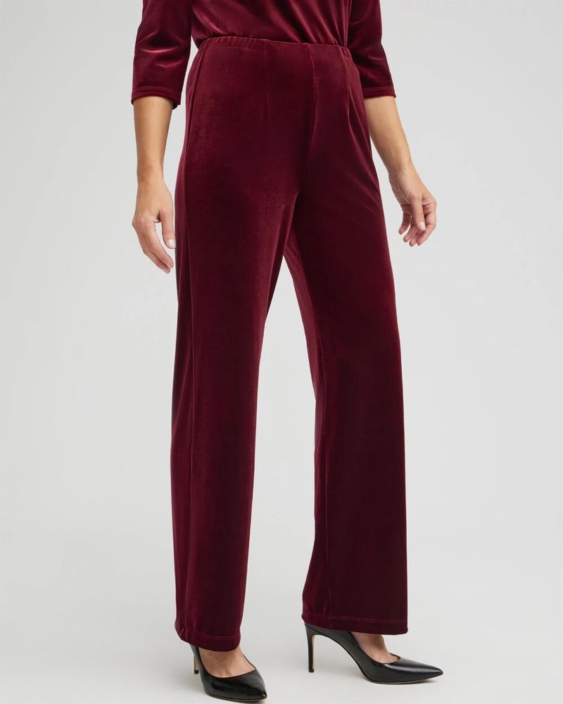 Pull-On Velvet Evening Pants