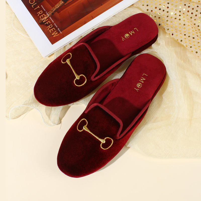 Jewel-Toned Velvet Mules