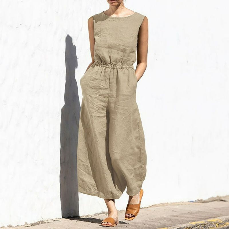 Loose Cotton Jumpsuit