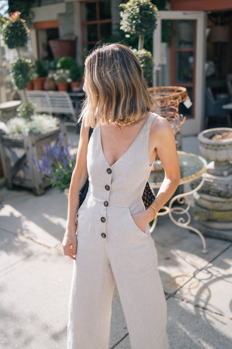 Lightweight Jumpsuit & Sandals Setup