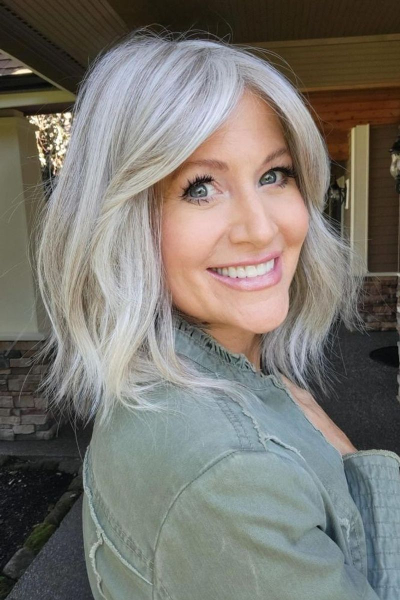Blunt Lob with Textured Ends