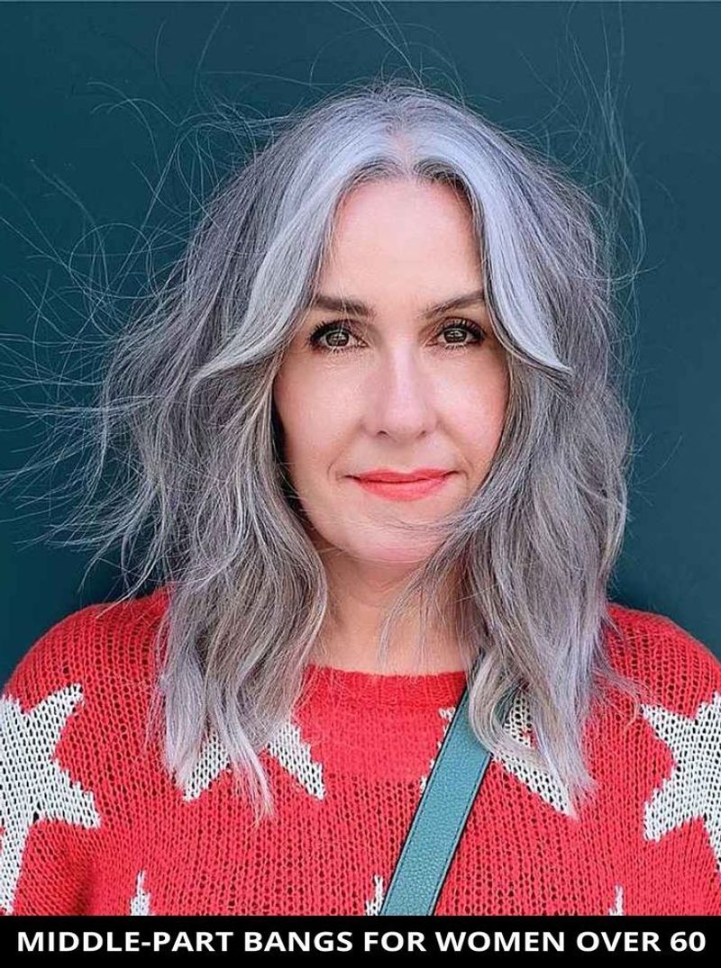 Soft Silver Shag with Curtain Bangs