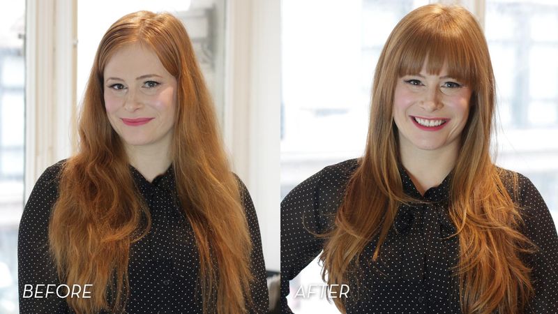 Long Face With Horizontal Bangs