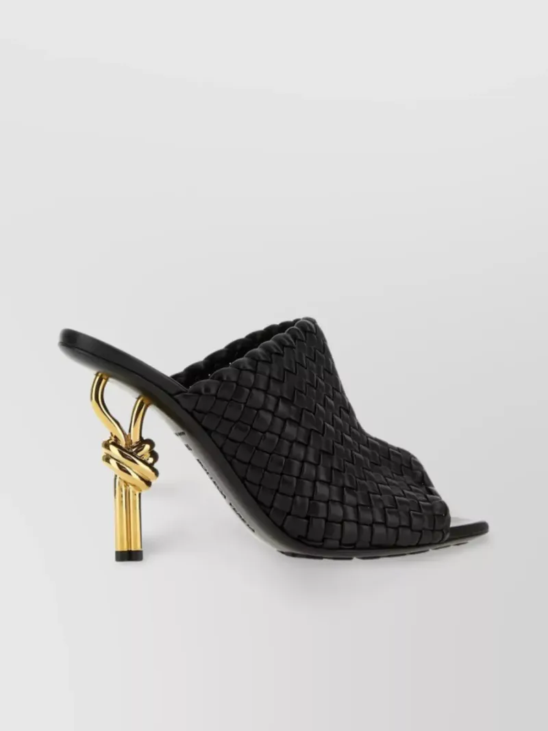 Woven Leather Mules