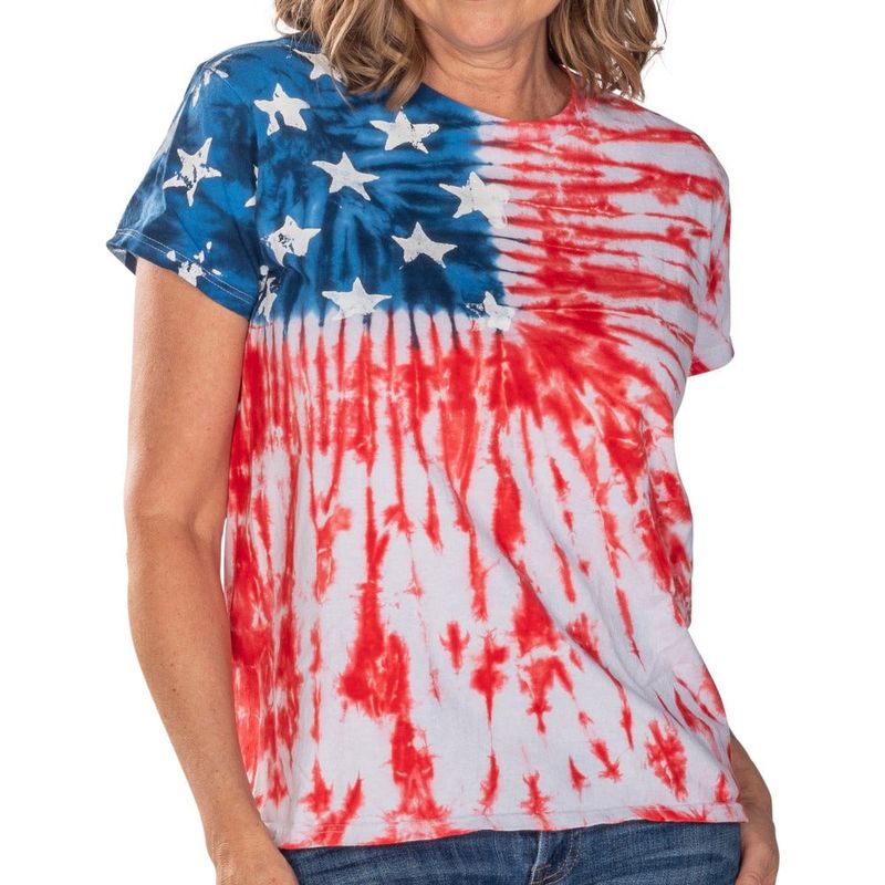 Tie-Dye Red and Blue T-shirt
