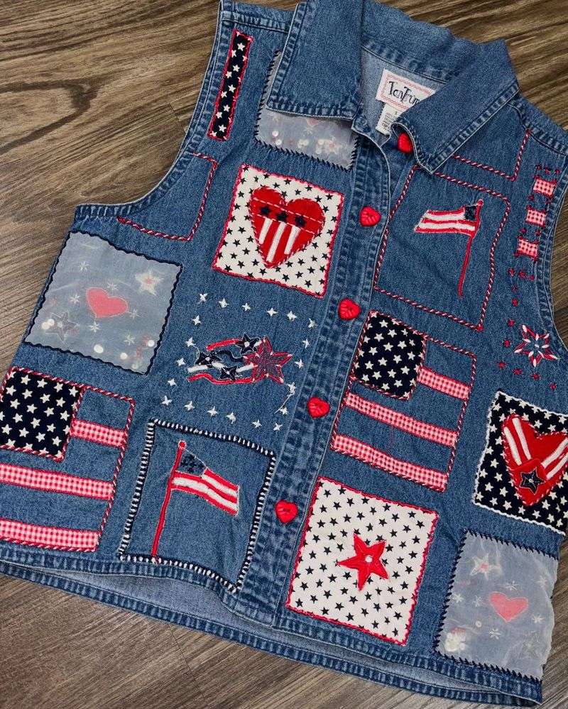 Patchwork Flag Vest