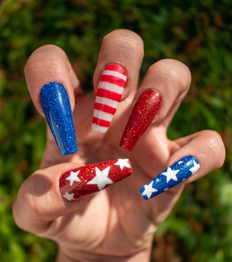 Unexpected Pop of Patriotic Nail Art