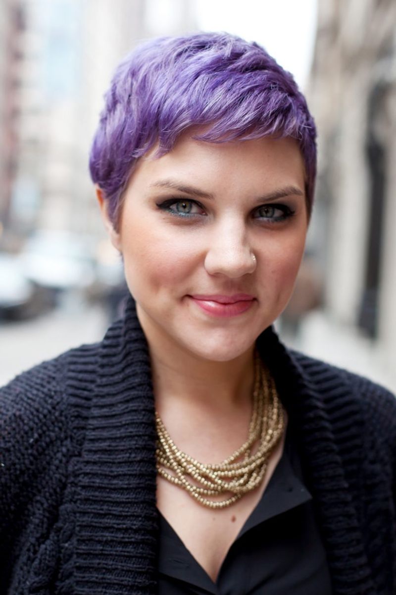Round Face With Super-Short Pixie