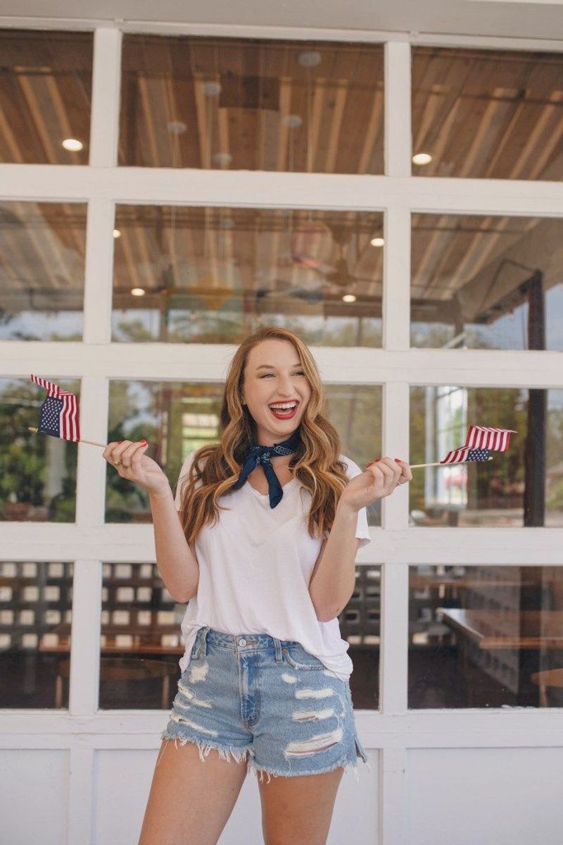Classic Denim Cutoffs & White Tee