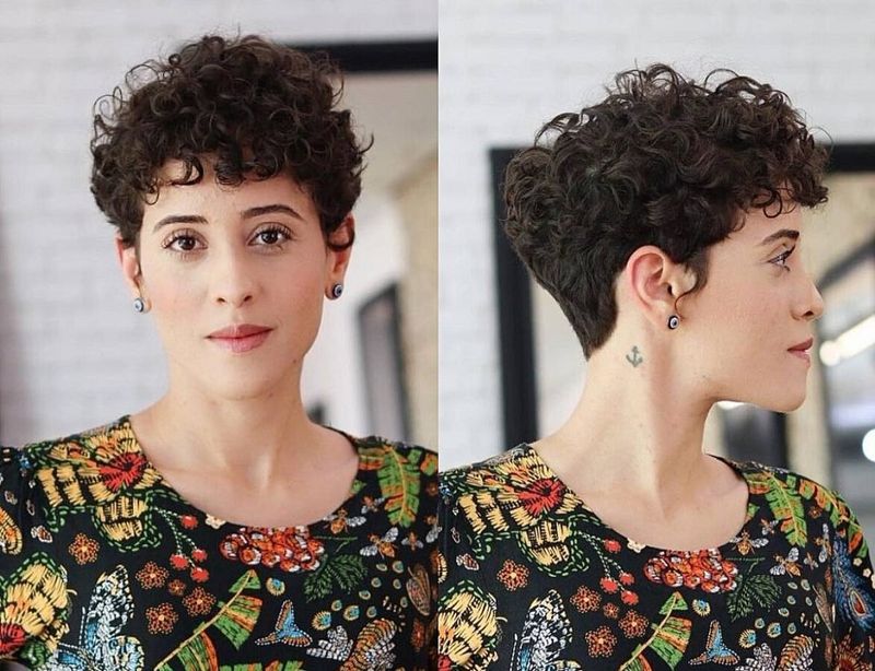 The Curly Pixie With Sideburns