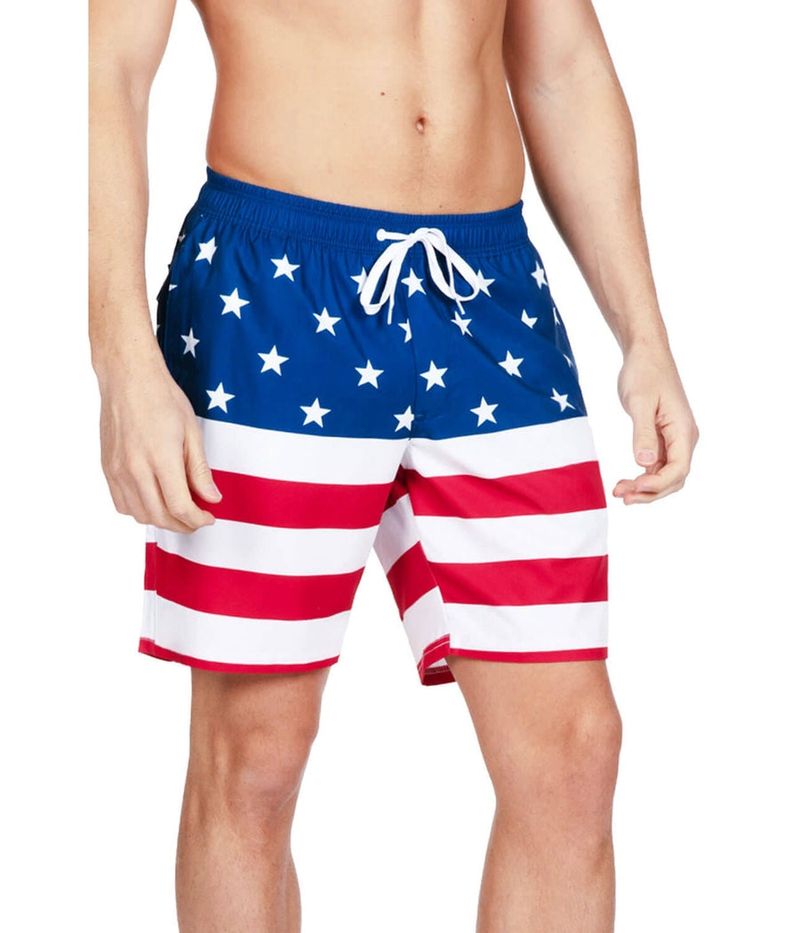 American Flag Swim Trunks