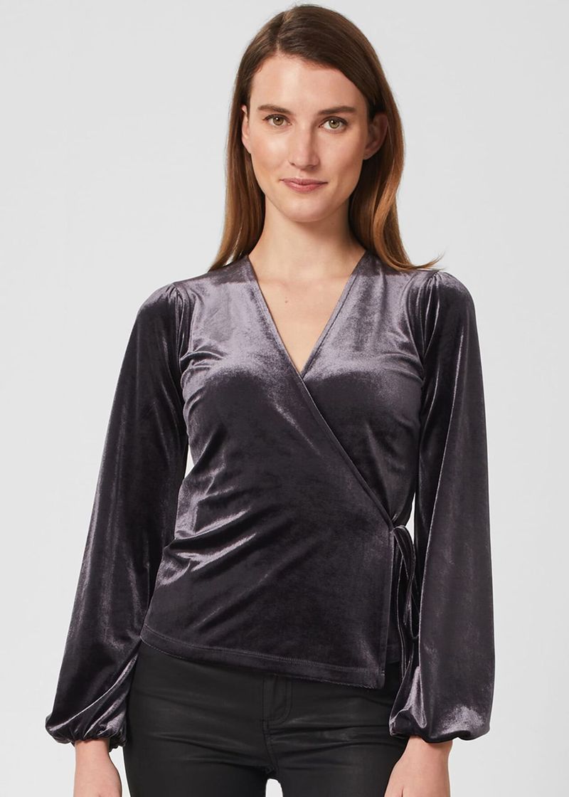Velvet Wrap Top