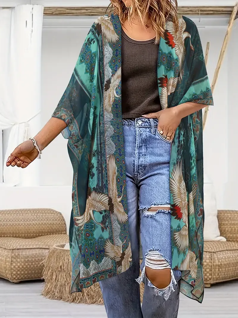 Paisley Print Kimono