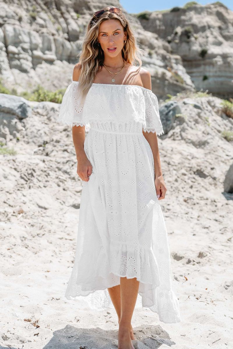 Off-Shoulder Eyelet Beauty