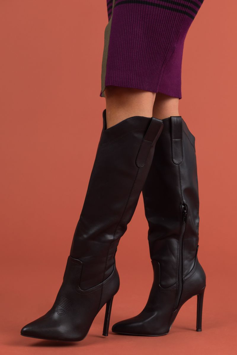 High-Heeled Cowboy Boots