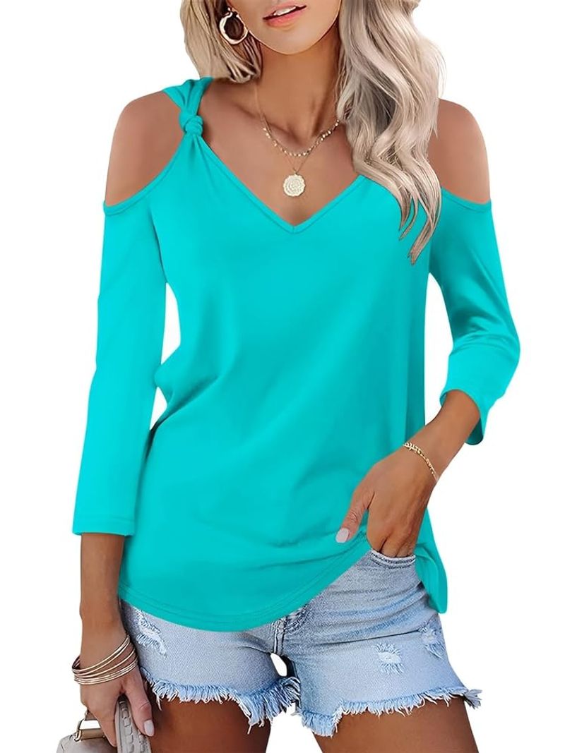 Cold-Shoulder Tunic Top