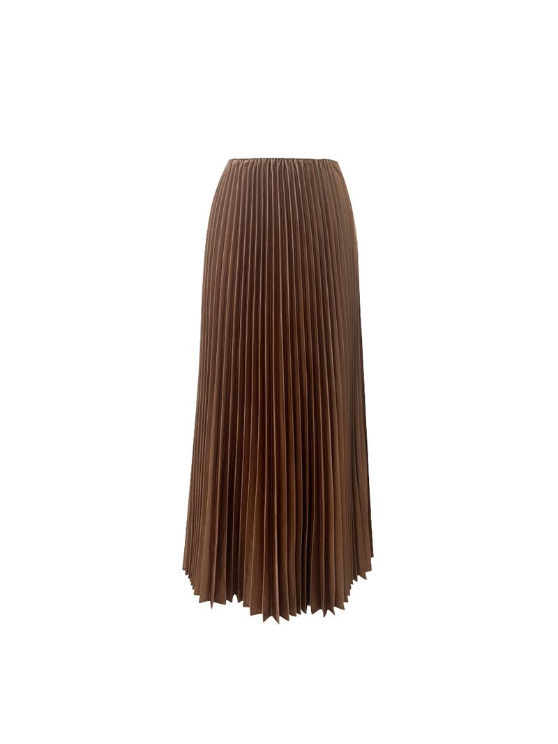 Pleated Microfiber Skirt