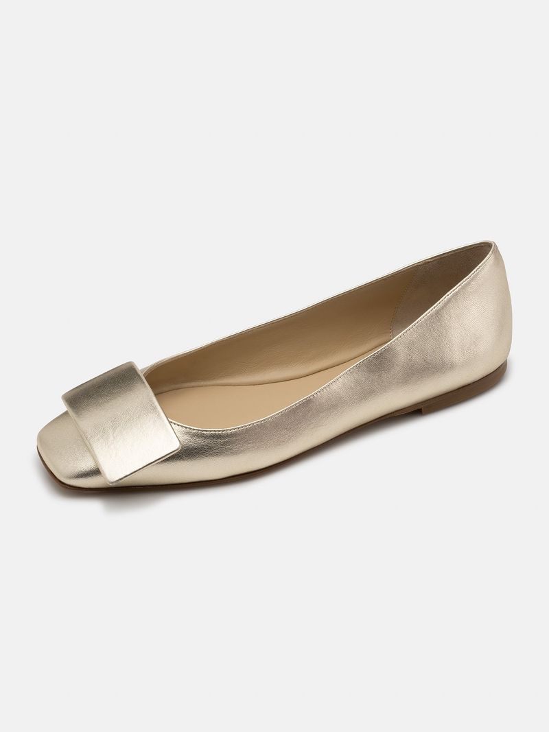 Playful Peep-Toe Flats
