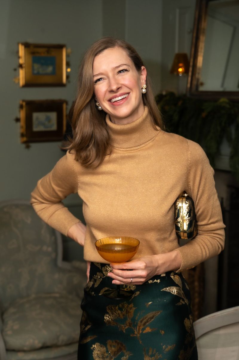 Cashmere Sweater + Statement Earrings