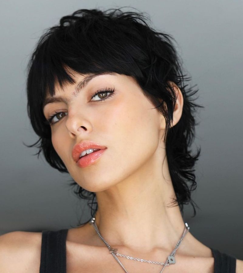 Layered Curly Mullet