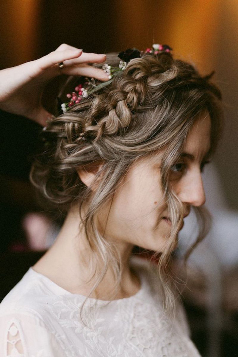 Braided Crown Updo