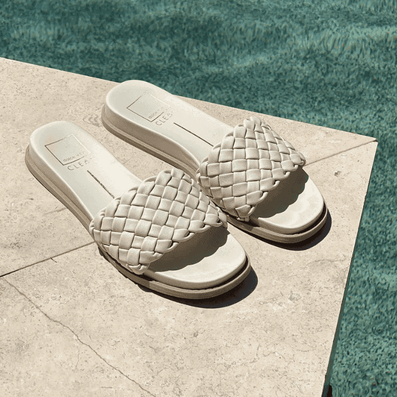 Braided Leather Slides