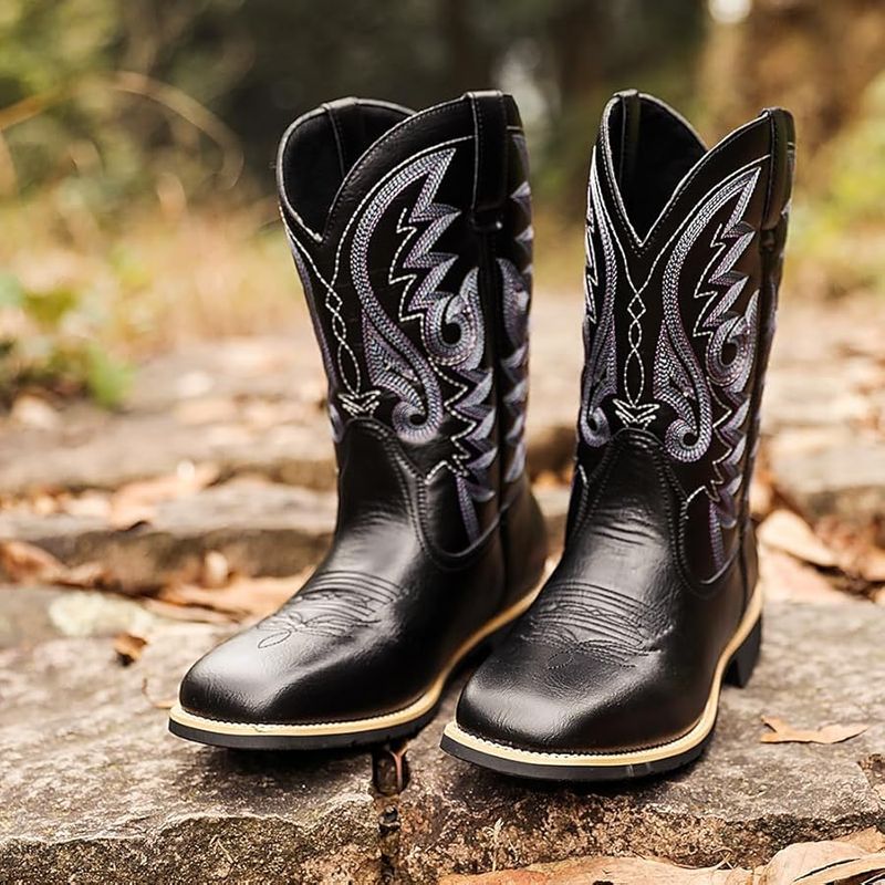 Classic Leather Cowboy Boots