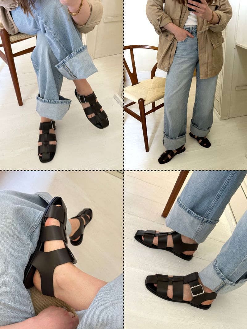 Minimalist Leather Slides
