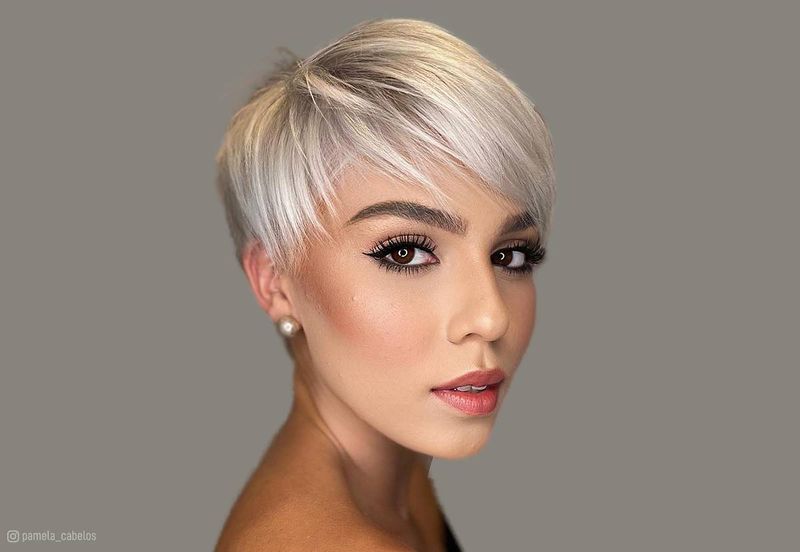The Layered Pixie with Bangs