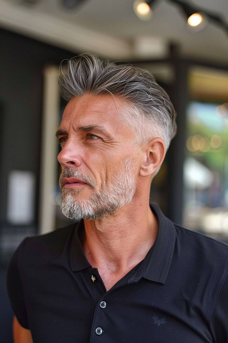 The Salt & Pepper Faux Hawk