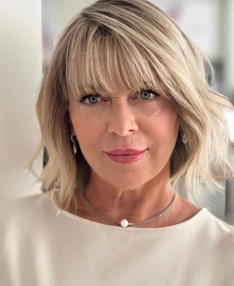 Blunt Bob with Side-Swept Bangs