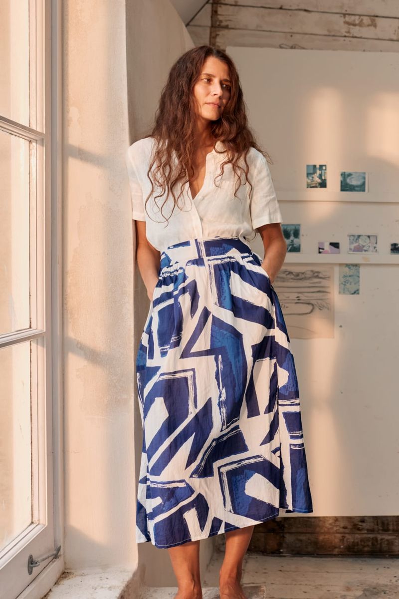 A-Line Midi Skirt
