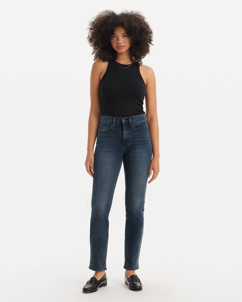Dark Wash Straight-Leg Jeans
