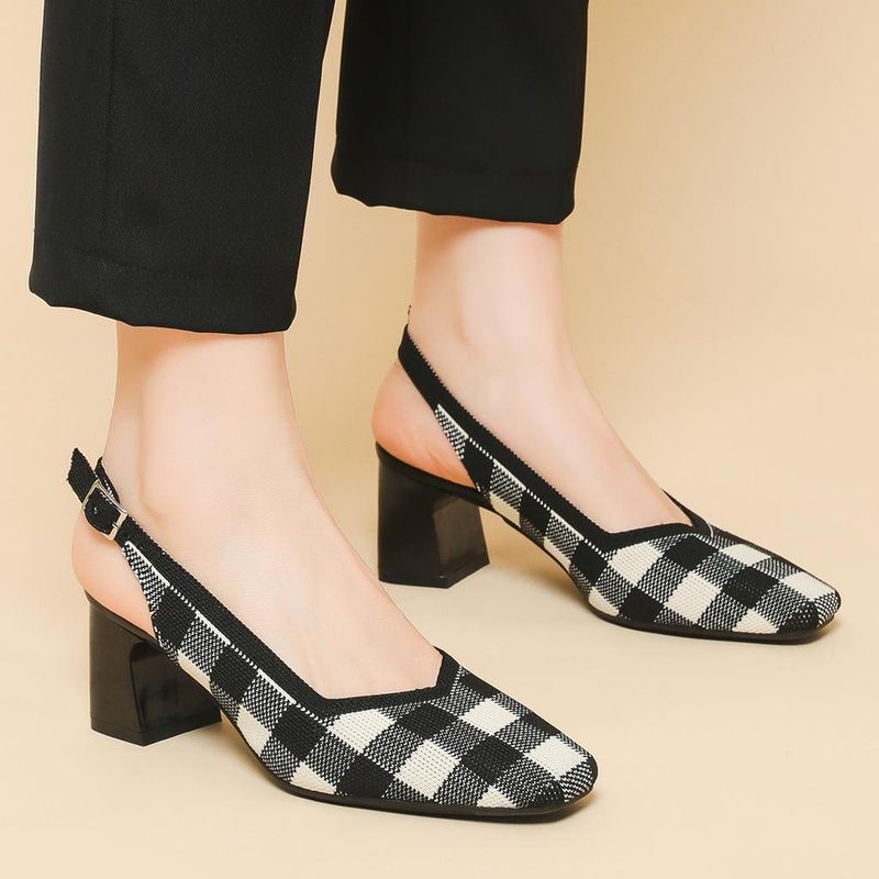 The Chic Checkered Slingback