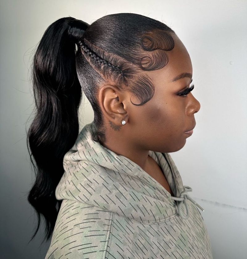 Severely Pulled-Back Ponytails