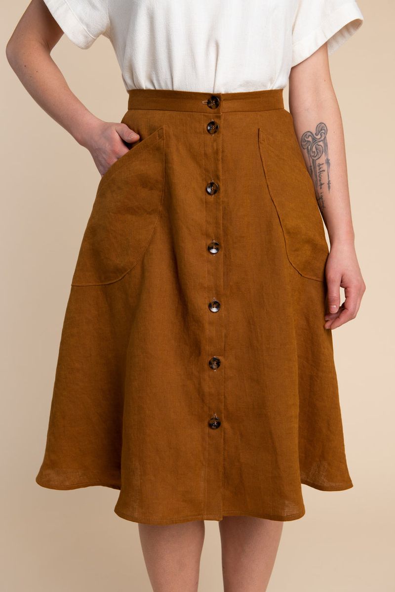 The Chic Button-Front Skirt