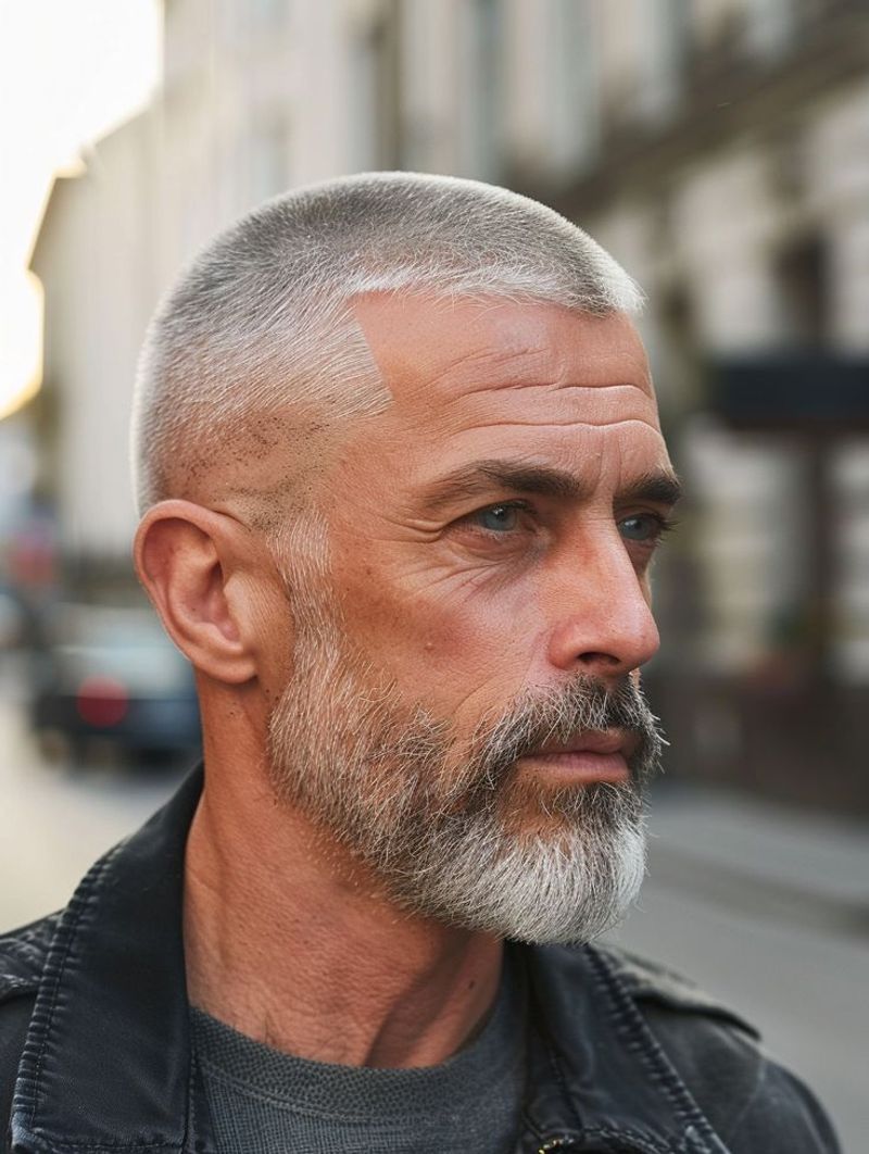 Salt & Pepper Buzz Cut