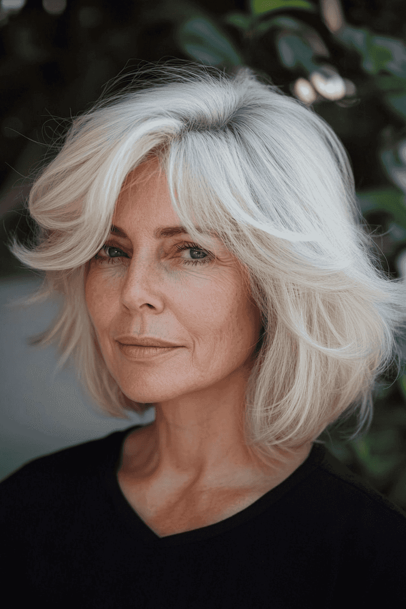 Layered Bob with Feathered Ends