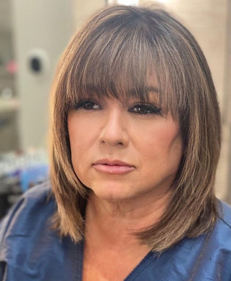 The Layered Bob with Wispy Bangs