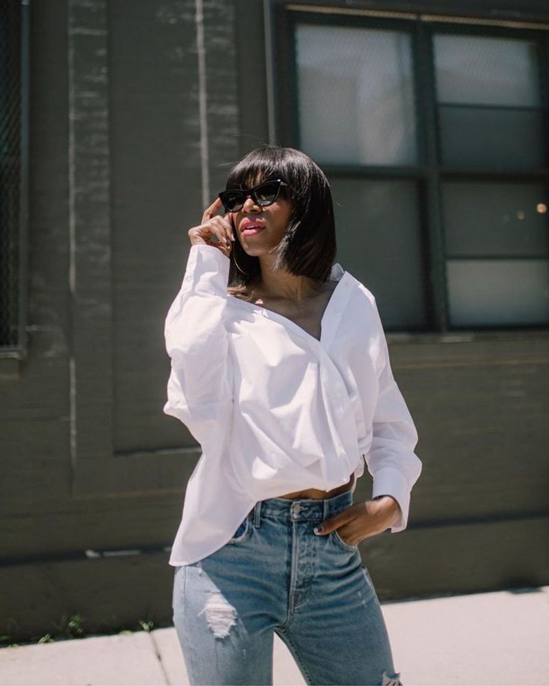 Crisp White Button-Down