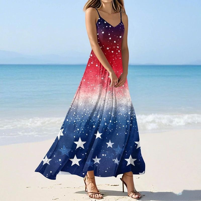 Stars and Stripes Maxi Dress