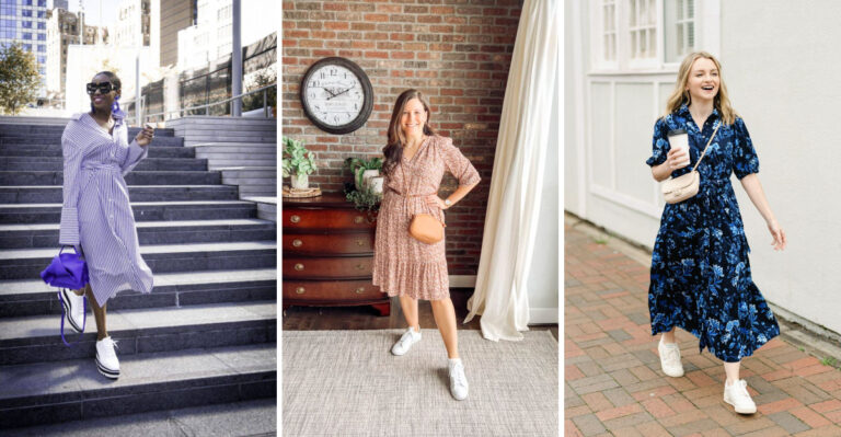 These 20 Waist-Slimming Summer Dresses Pair Perfectly With Sneakers