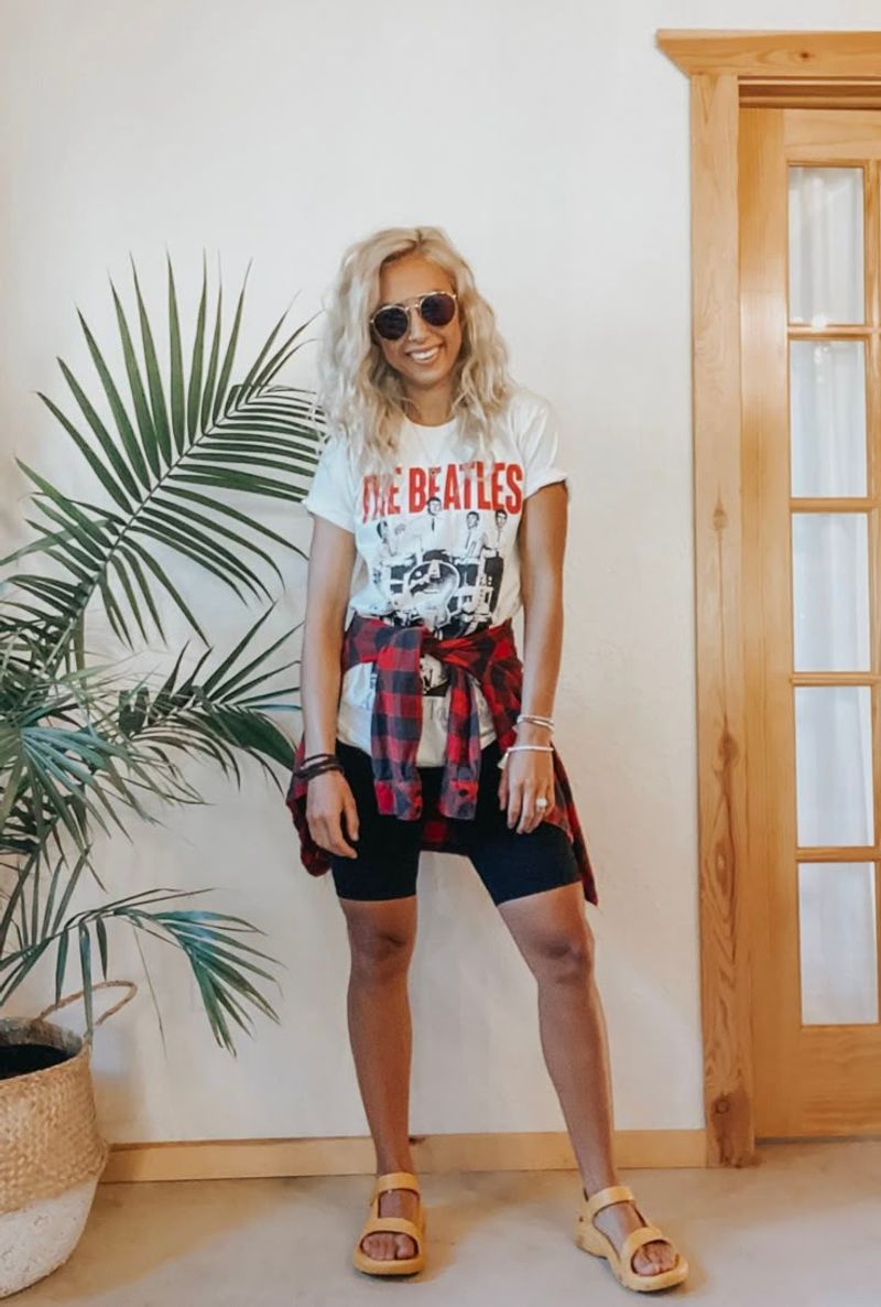 Oversized Graphic Tee + Bike Shorts