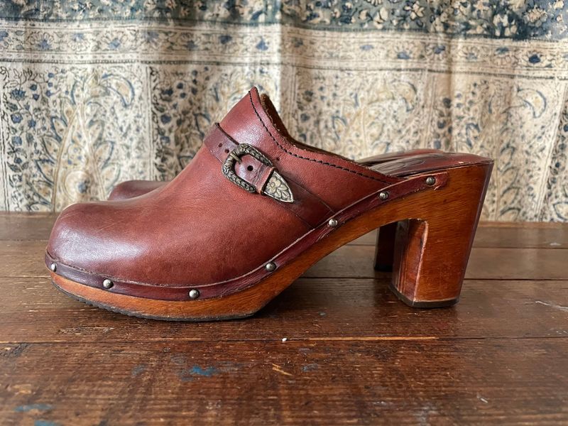 Chunky Wooden Clogs
