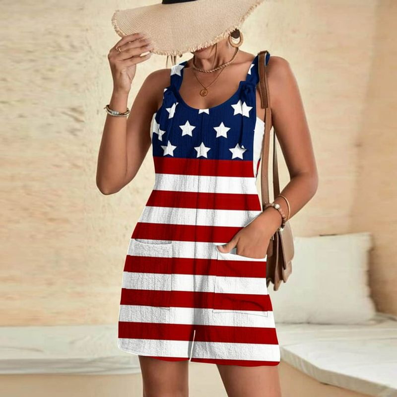 Stars & Stripes Denim Overalls