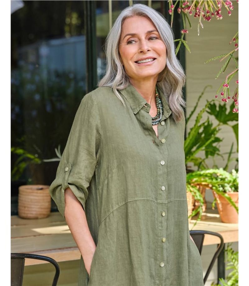Relaxed Linen Shirtdress