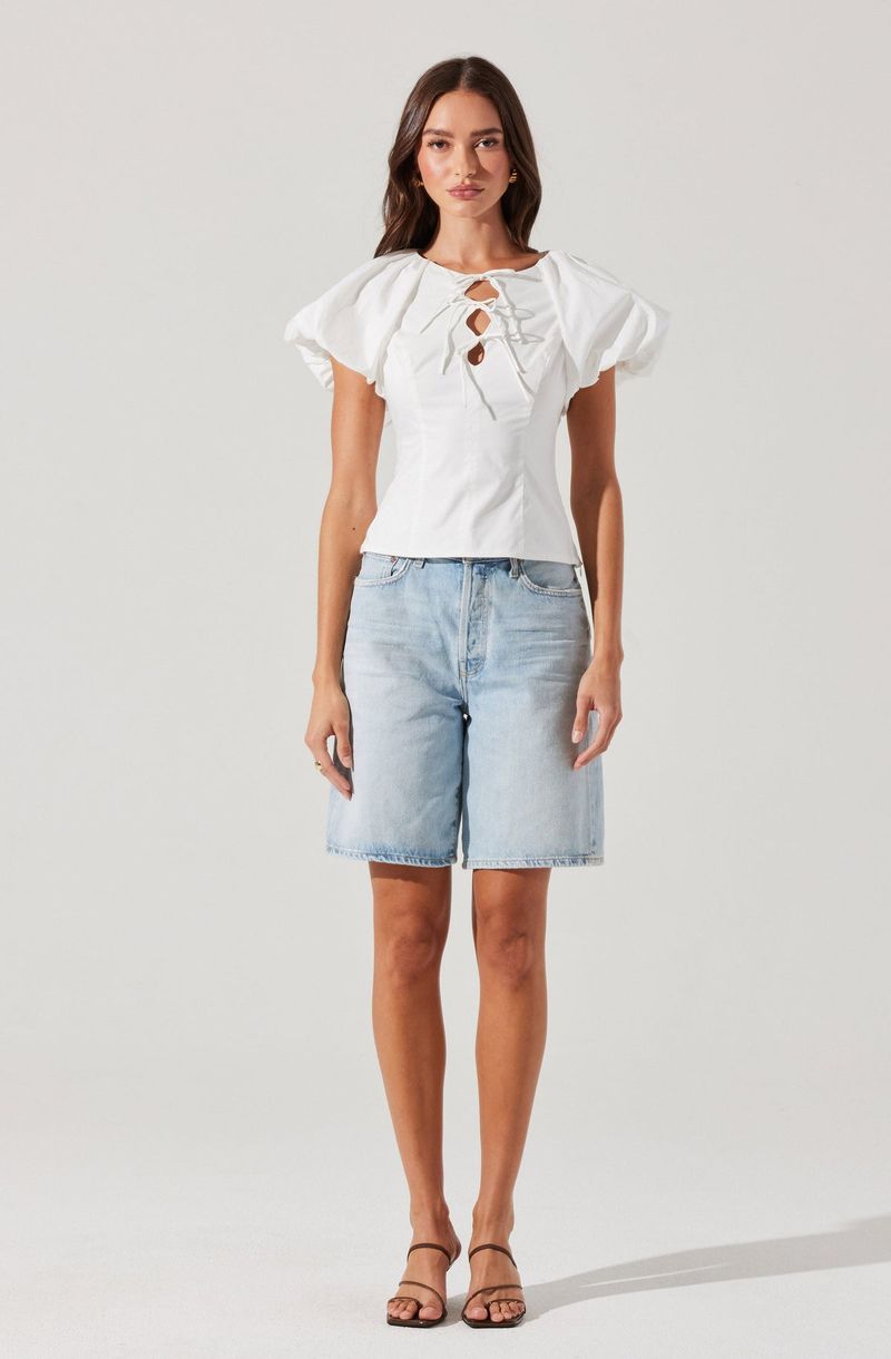 Bermuda Shorts and Blouse